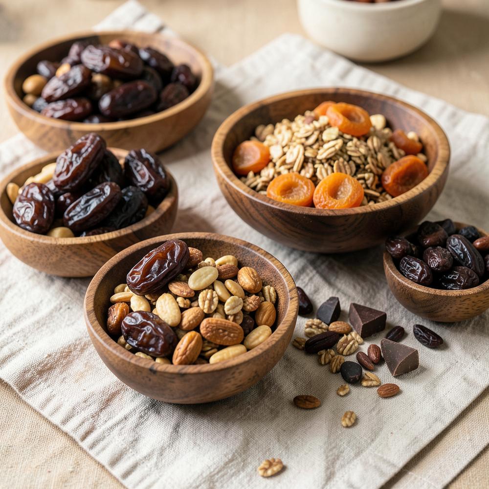 Chocolade, Noten, Gedroogd Fruit & Granola